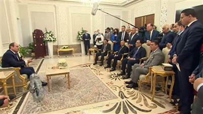 تفاصيل كلمة الرئيس السيسي خلال لقائه الإعلاميين بافتتاح محطة عدلي منصور ومشروع القطار الكهربائي