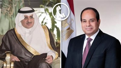 الرئيس السيسي يتلقى تهنئة من أمير منطقة تبوك بحلول عيد الأضحى