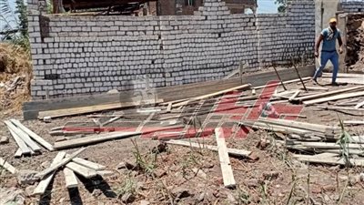 إزالة البناء المخالف بمسير وسيدي غازي بكفر الشيخ