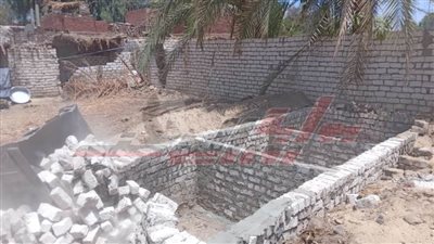 إزالة التعديات على الأراضي الزراعية بكفر الشيخ