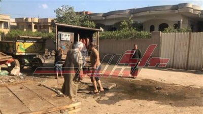 تسليك خطوط خفض المنسوب وإصلاح خطوط مياه شرب بكفر الشيخ