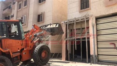 إزالة البناء المخالف بمدينة بلطيم في كفر الشيخ