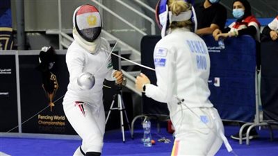 ناردين إيهاب تتأهل لدور الـ64 الرئيسي في فردي السيدات لسيف المبارزة