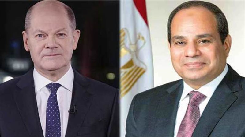 الرئيس السيسي وشولتس