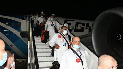 عودة بعثة الحج للقوات المسلحة من الأراضي المقدسة إلى أرض الوطن