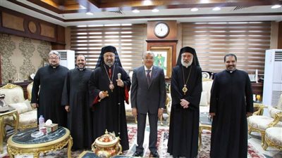 خلال استقباله وفد الكنيسه الكاثوليكية.. محافظ المنيا يؤكد على أن التعاون والتكاتف بين أبناء المنيا عنوان التنمية الحقيقي