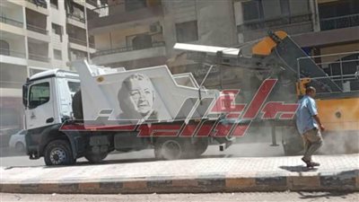 حملات نظافة وزراعة أعمدة الإنارة بعاصمة كفر الشيخ