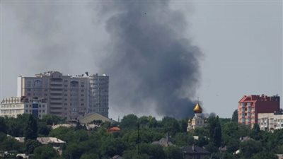 حريق بمستودع نفط في دونيتسك بعد قصف أوكراني