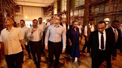 جولة تفقدية لوزير السياحة والآثار بالمتحف الأتوني بالمنيا