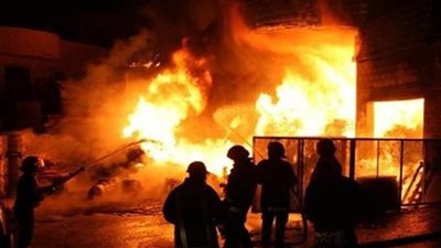 إصابة 3 أشخاص في حريق مروع بمخبز بالخانكة