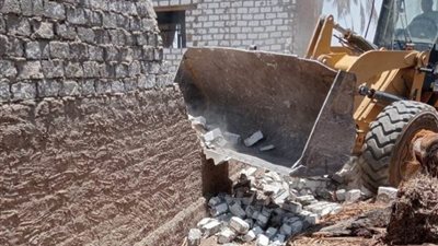 إزالة 13 حالة تعدٍ على أملاك الري بإسنا بالأقصر بمساحة 2330 مترًا مربعًا