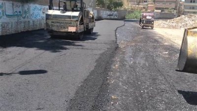 استمرار أعمال الرصف والنظافة ببيلا في كفر الشيخ