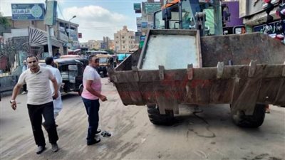 رئيس مدينة الحامول يقود حملة مكبرة لرفع الإشغالات بكفر الشيخ