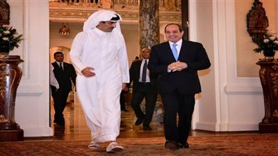 الرئيس السيسي يتلقى اتصالاً هاتفياً من أمير دولة قطر