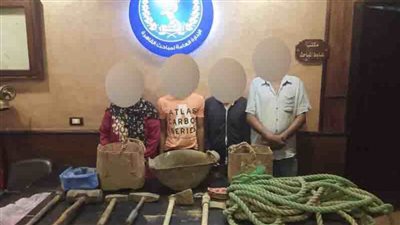 ضبط 4 أشخاص بالقاهرة لقيامهم بالحفر والتنقيب عن الآثار