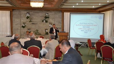 د.قنصوة يناقش محاور الخطة الاستراتيجية لجامعة الإسكندرية 2022-2027 مع عمداء ووكلاء كليات الجامعة