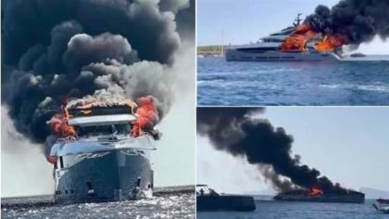 اليخت المحترق