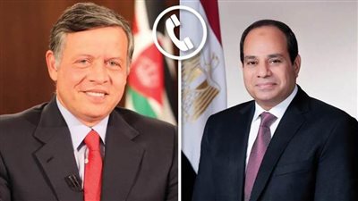 الرئيس السيسي يتلقى تعزية من ملك الاْردن في ضحايا حادث كنيسة 