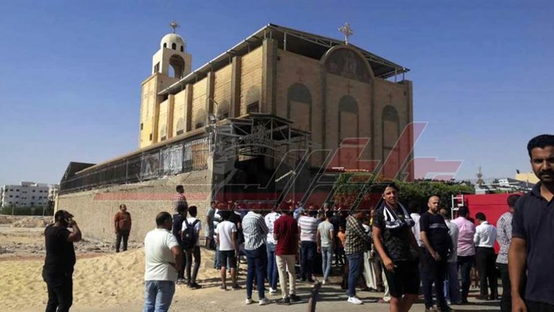 حريق بكنيسة الأنبا