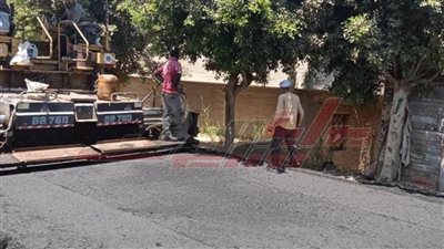 رصف طرق وتسليك خطوط صرف بكفر الشيخ