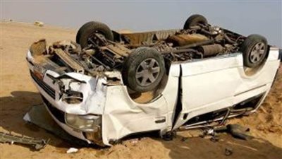 مصرع 2 وإصابة 15 فى انقلاب ميكروباص ببنى سويف