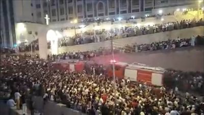 السيطرة على حريق محدود ببعض المخلفات الورقية بجوار سور دير العذراء بدرنكة 