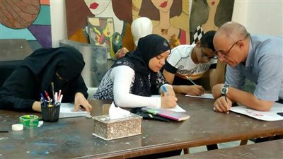 ورش خط عربى ومحاضرات توعوية بفرع ثقافة المنيا