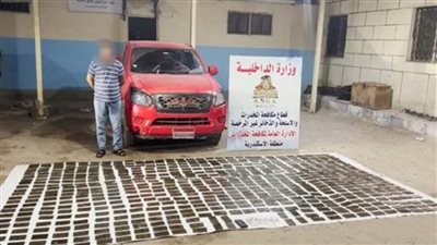 ضبط 600 طربة لمخدر الحشيش بحوزة عنصر إجرامي بالإسكندرية