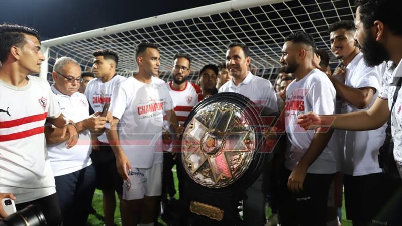 لاعبي الزمالك يحتفلون