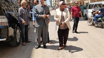 نور الدين: يتفقد أعمال رصف طريق مدخل كفر الشيخ