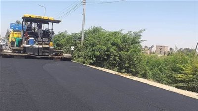 رصف الطريق الزراعي القاهرة أسوان أمام مركز ديرمواس جنوب المنيا