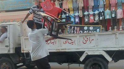 رفع 1148 إشغال طريق ثابتا ومتحركا في حملة بالبحيرة