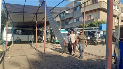 استمرار أعمال تطوير موقف سيارات منية النصر بالدقهلية 