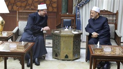 الإمام الأكبر يستقبل وزير الأوقاف بمشيخة الأزهر