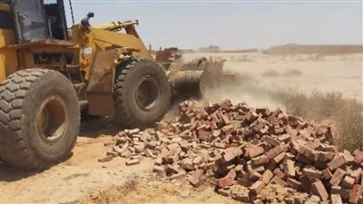 إزالة 38 حالة تعدٍ علي الأراضي الزراعية وأملاك الدولة بالشرقية