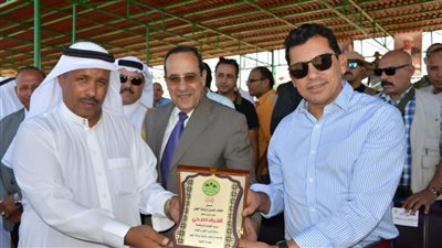 وزير الشباب والرياضة ومحافظ شمال سيناء يشهدان ختام بطولة العريش للهجن 