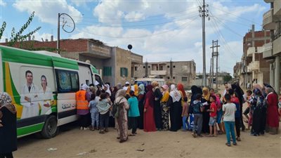 الكشف على ١٧٥٦ مواطنًا في قافلة طبية بقرية الزعفراني بالبحيرة