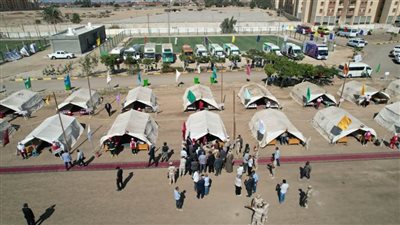 محافظ بني سويف وقائد الدفاع الشعبي يتفقدان مخيم الإيواء العاجل