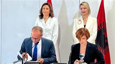 وزيرتا الثقافة المصرية والألبانية تشهدان توقيع بروتوكول تعاون بين الجانبين