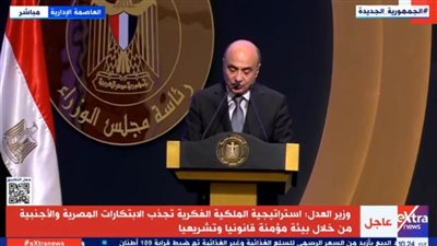 وزير العدل: الدولة المصرية حريصة على ضمان حقوق الملكية الفكرية في مجالاتها المختلفة