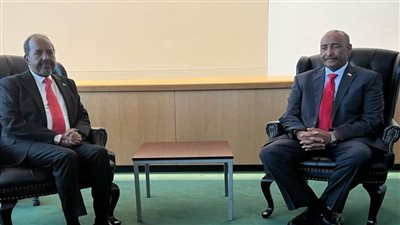 رئيس مجلس السيادة السوداني يلتقي بالرئيس الصومالي