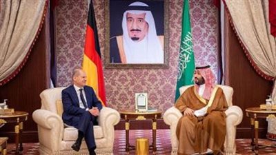 ولي العهد السعودي والمستشار الألماني يبحثان جهود تحقيق السلم الدولي