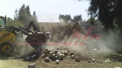 تنفيذ 258 حالة إزالة على مساحة 8524 مترًا و17 فدانًا بكفر الشيخ