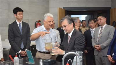 القوات المسلحة تنظم زيارة للسفير اليابانى بالقاهرة لمحطة معالجة مياه بحر البقر