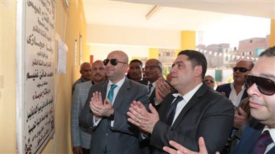محافظ بني سويف يفتتح تطوير الملعب والمبنى الجديد بمدرسة الشهيد سعيد سلامة