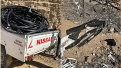 ضبط تشكيل عصابي بأسوان لقيامهم بسرقة الكابلات الكهربائية من الطرق العامة