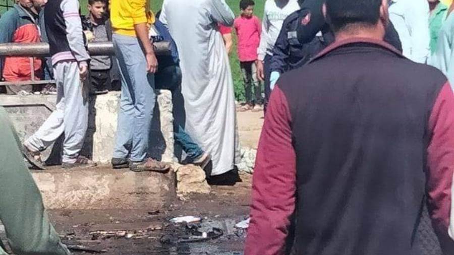 آثار حادث الطريق الزراعى المروع