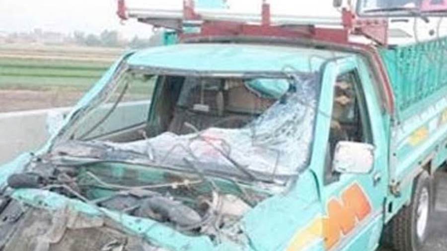 انقلاب سيارة ربع نقل بأبوقرقاص