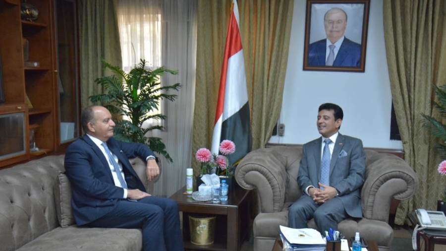 سفير الاردن مع سفير اليمن بمصر