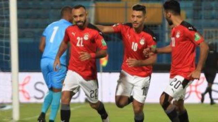 هدف منتخب مصر في مرمي انجولا